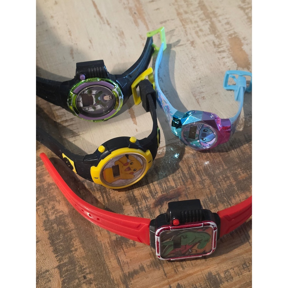 Kids Character Digital Watch Lot Stitch Pikachu Jurassic World Buzz Lightyear